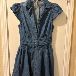 FP Movement by Free People Denim Midi Dress - Blue